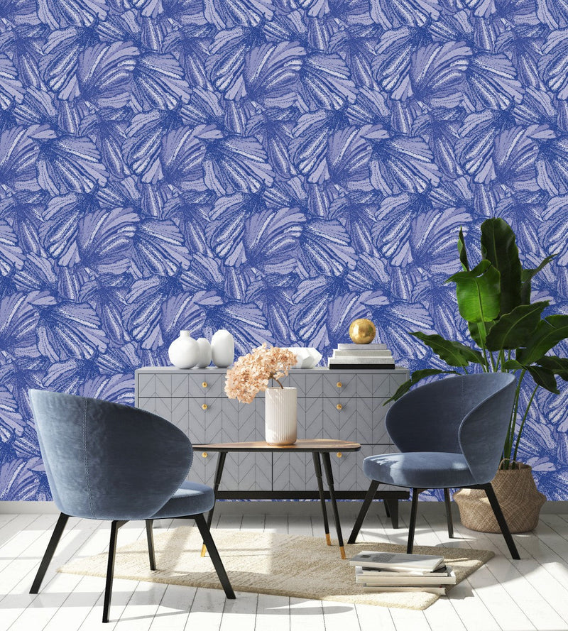 Large Blue Petals Wallpaper
