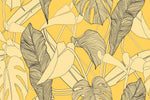 Stylish Yellow Palm Leaves Wallpaper