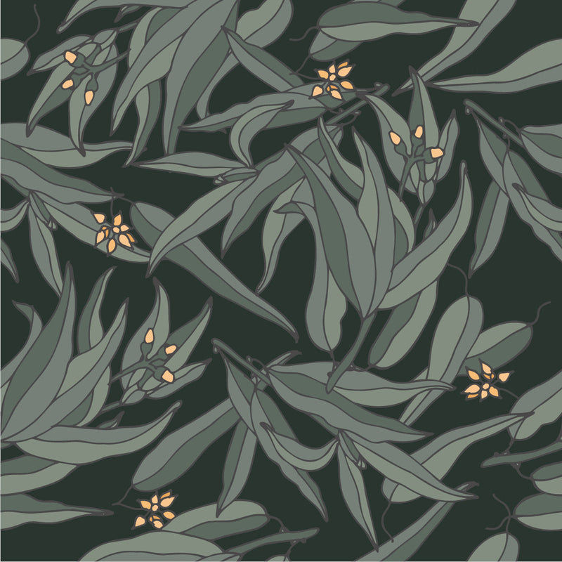 Dark Wallpaper with Buds on Trees