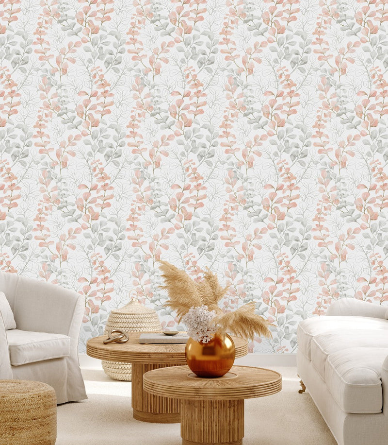 Modish Light Leaves Wallpaper Smart