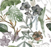 Floral Wallpaper and Leaves