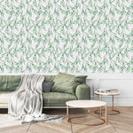 Voguish Long Leaves Wallpaper Chic
