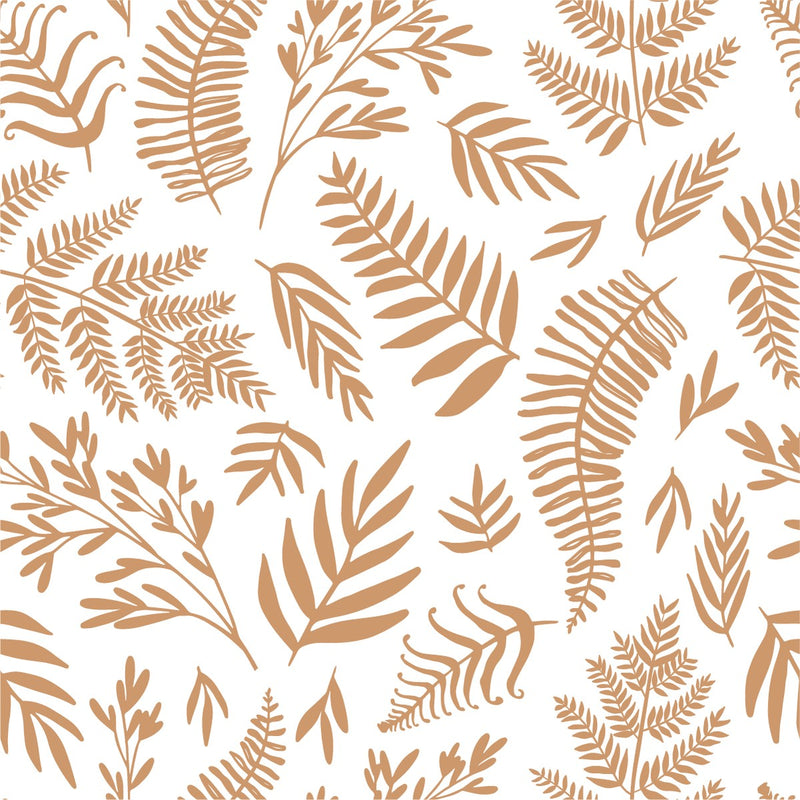 Dark Beige Leaves Wallpaper