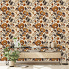 Brown Floral Wallpaper