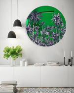 Palms Pattern Printed Mirror Acrylic Circles