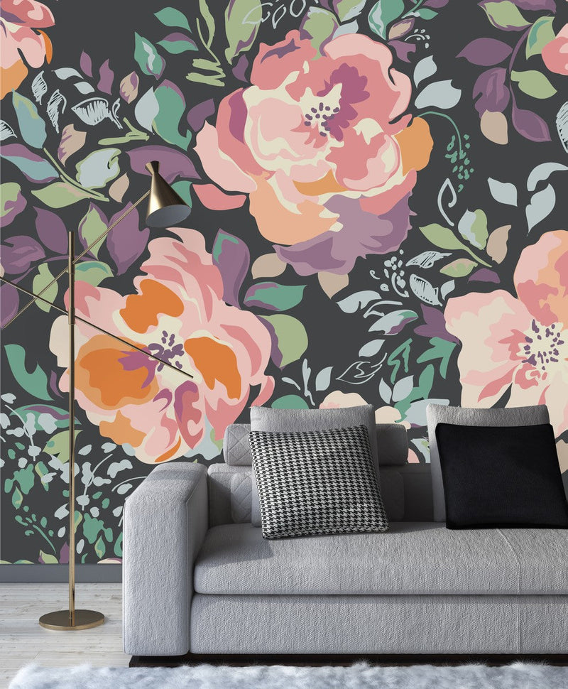 Modish Modern Floral Modern Wallpaper