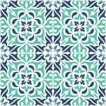 Blue and Green Pattern Wallpaper