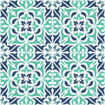 Blue and Green Pattern Wallpaper