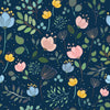 Attractive Dark Floral Wallpaper Tasteful