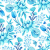 Contemporary Blue Floral Wallpaper Tasteful