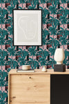 Pink Wallpaper with Palms