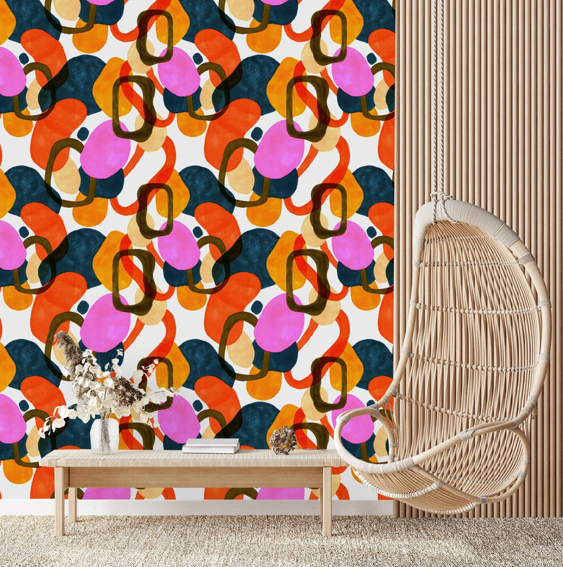 Brightly Geometrical Shapes Wallpaper