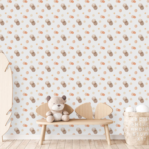 Beige Circles Wallpaper