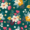 Modish Green Wallpaper with Flowers Smart