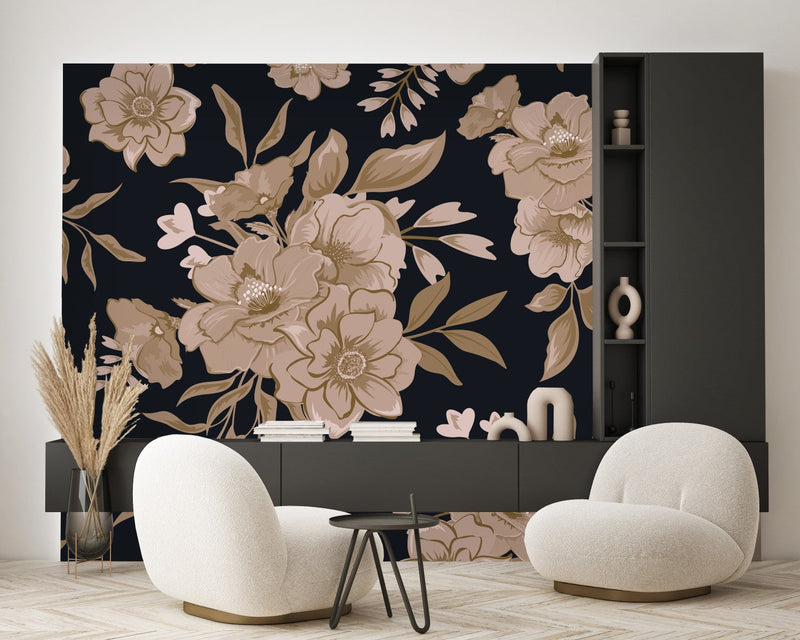 Brown Flowers Wallpaper