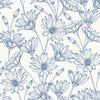 Dark Blue Flowers Wallpaper