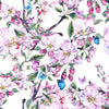 White Wallpaper with Apricot Tree