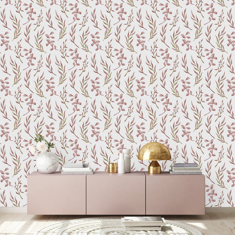 Pink Herbal Wallpaper