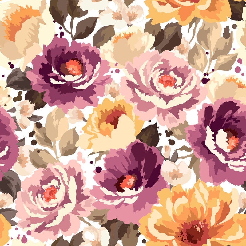 Peonies Pattern Wallpaper