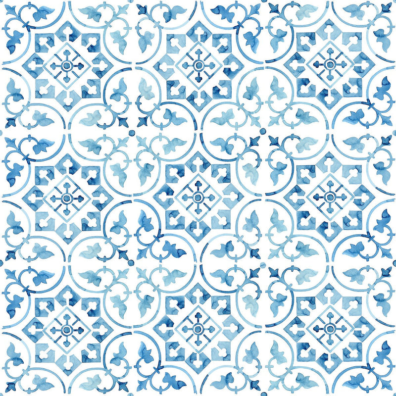Modish Blue Abstract Pattern Wallpaper Vogue