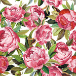 White Wallpaper with Peonies