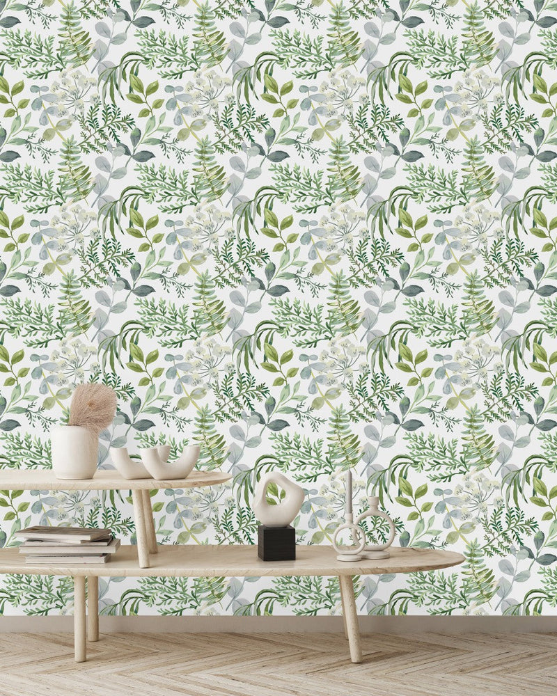 Voguish Green Leaves Wallpaper Vogue Quality