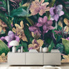 Fashionable Modern Violet Flowers Wallpaper