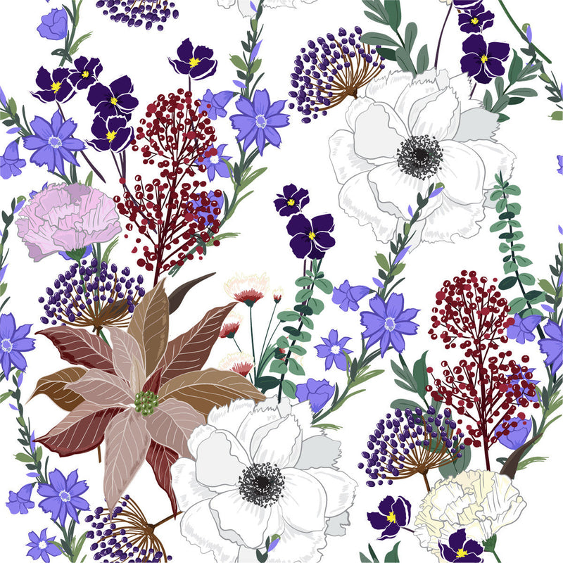 Purple Little Flowers Wallpaper