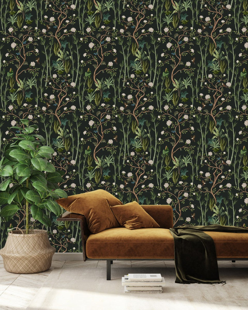 Green Plants Pattern Wallpaper