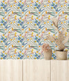 Wallpaper with Leaves and Berries