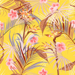 Yellow Wallpaper  with Leaves