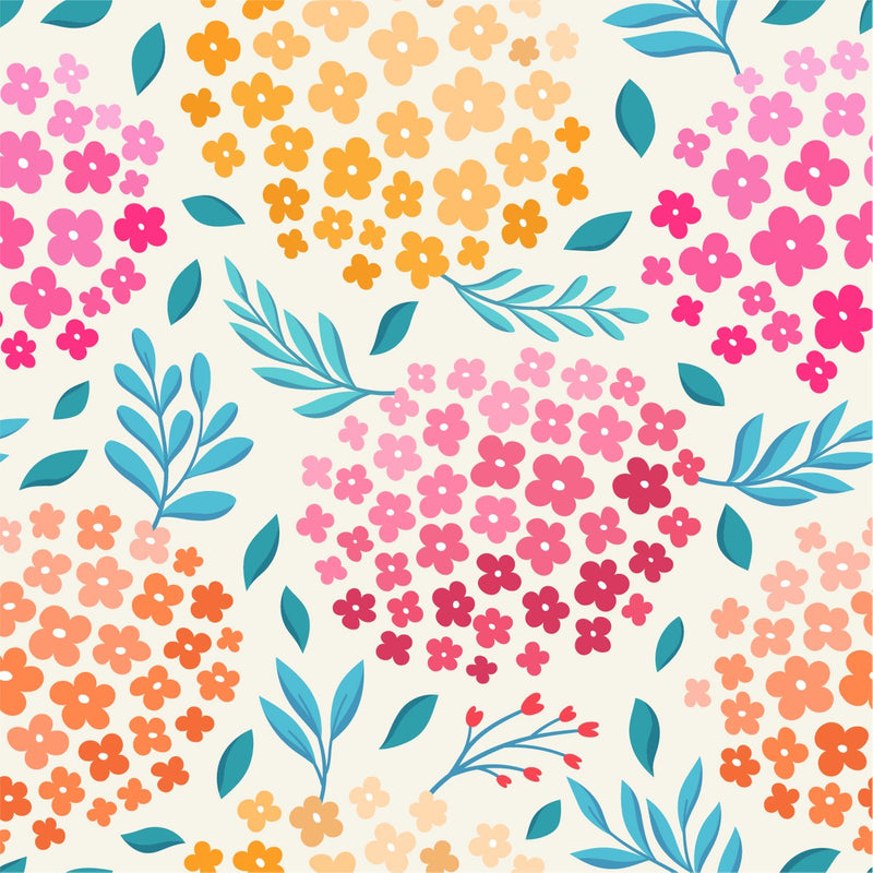 Contemporary Little Flowers Wallpaper Tasteful