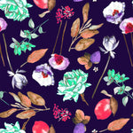 Flowers and Leaves Pattern Wallpaper