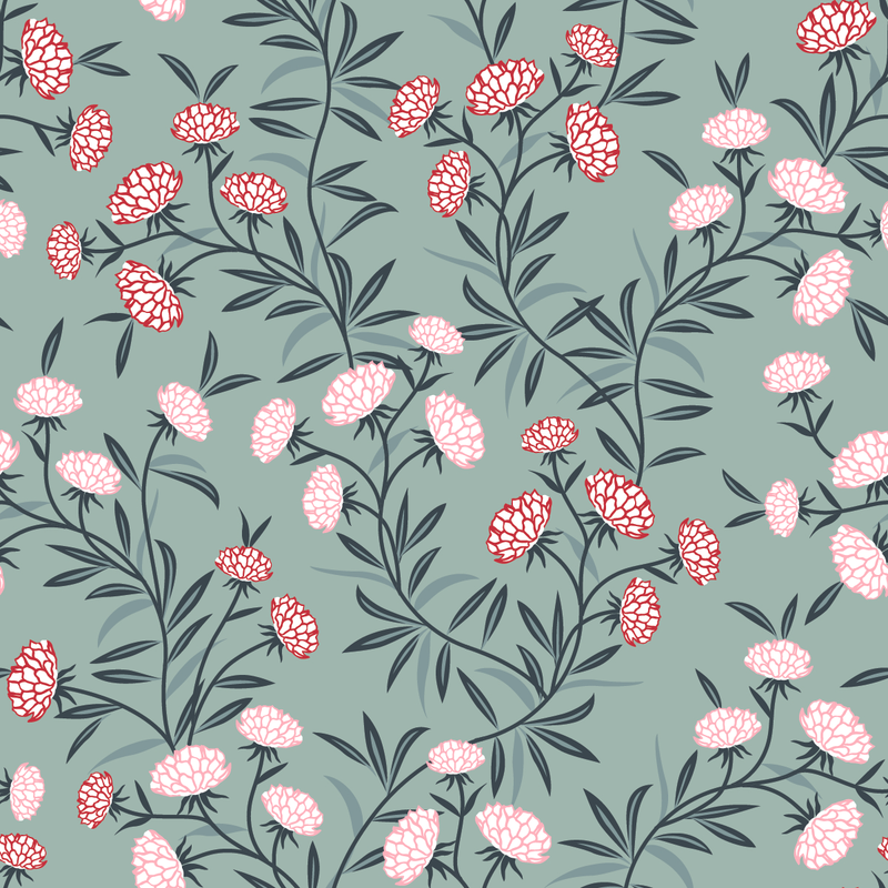 Red and Pink Flowers Wallpaper