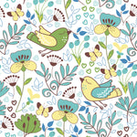 Birds and Leaves Wallpaper