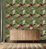 Monstera on Brown Wallpaper