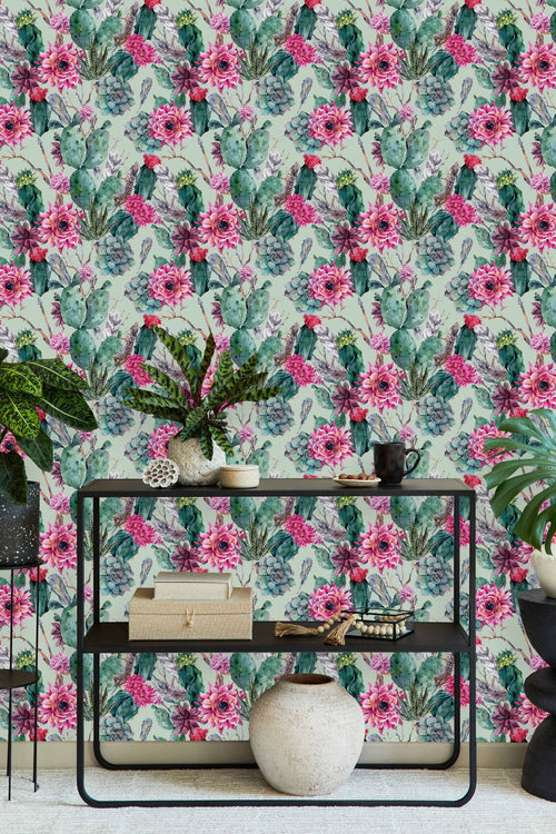 Pink Cactus Flowers Wallpaper