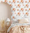 Pastel Flowers on Light Background Wallpaper