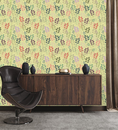 Stylish Multicolored Leaves Wallpaper Smart