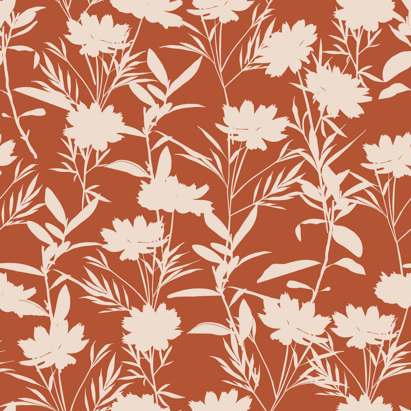 Contemporary Floral Vintage Wallpaper Smart