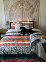 Boho Stripe 3 Piece Quilt Set