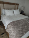 Belgian Flax Linen Rich Cotton Blend Duvet Cover 3 Piece Set