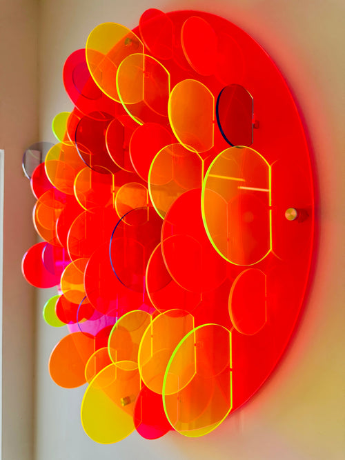 Parametric Bubbles 3D Wall Art Fluorescent Transparent Acrylic