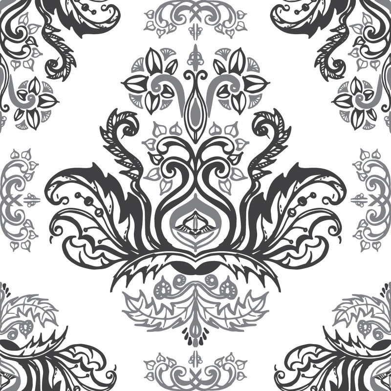 White Wallpaper with Monogram