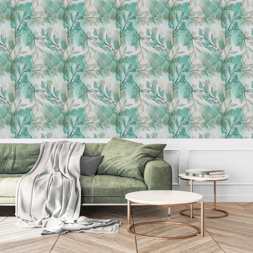 Elegant Green Leaves Wallpaper Smart Select