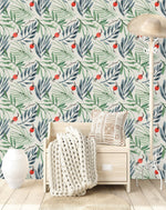 Leaves and Dog Rose Wallpaper