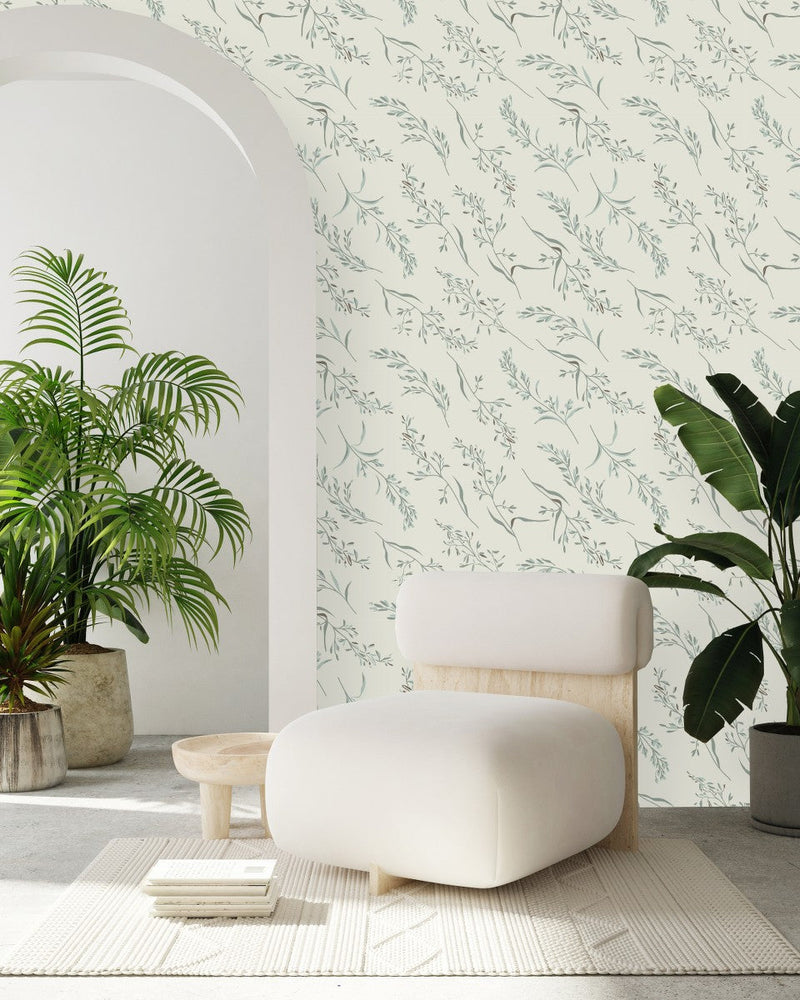 Contemporary Wildflowers Wallpaper Fashionable