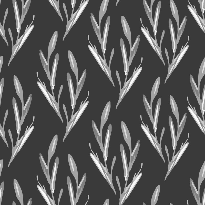Grey Wallpaper with Branches of Tree