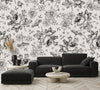 Black and White Floral Wallpaper