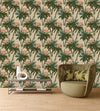 Parrots on Palms Wallpaper